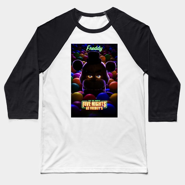 Five Nights at Freddy's Baseball T-Shirt by SecretGem